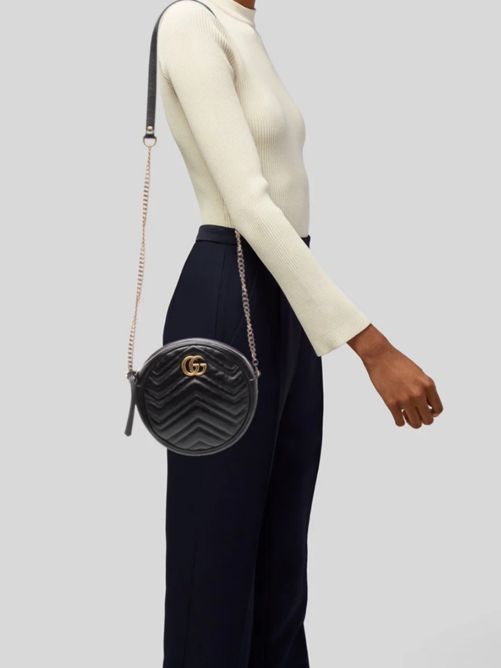 Gucci GG Marmont Round Crossbody Bag - Picture 8 of 9